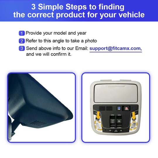 FITCAMX Dash Cam per modelli di veicoli Honda 2011-2024