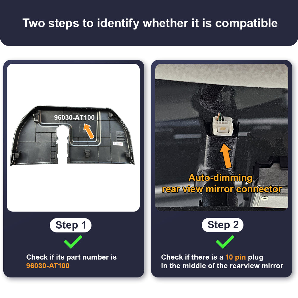 FITCAMX Dash Cam for Kia Niro and Niro EV 2023-2024 (Rear Mirror Cover part number 96030-AT100)