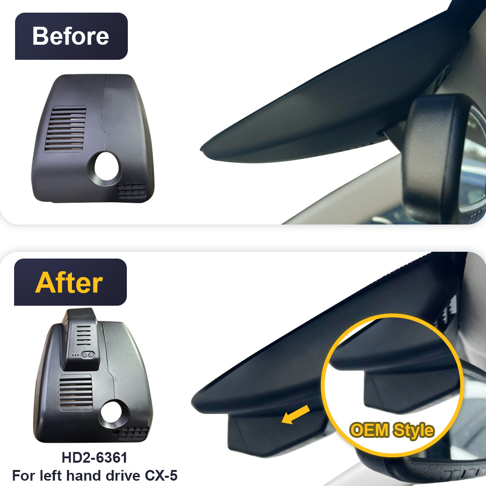 FITCAMX Dash Cam for 2017-2025 Mazda CX5 CX-5 CX3 CX-3