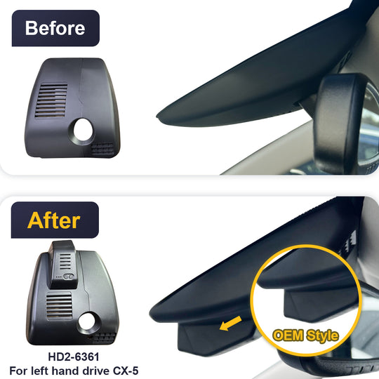 FITCAMX Dash Cam for 2017-2025 Mazda CX5 CX-5 CX3 CX-3