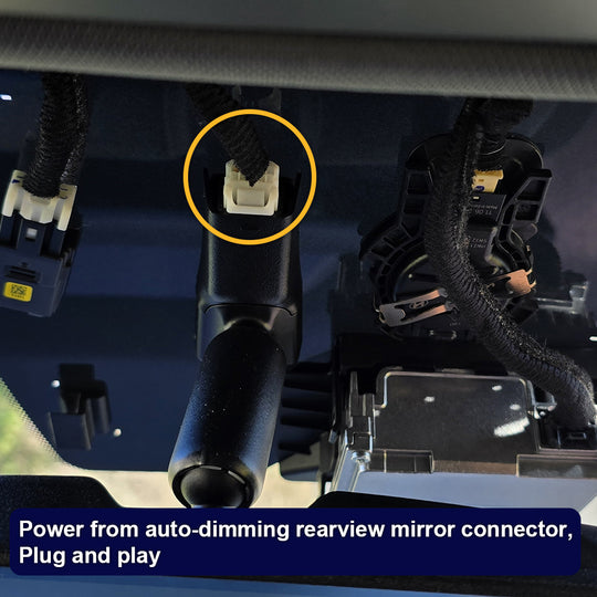 FITCAMX Dash Cam for Kia EV3 2024-2026  (Rear Mirror Cover part number 96030-EV000) (Left-hand drive car)