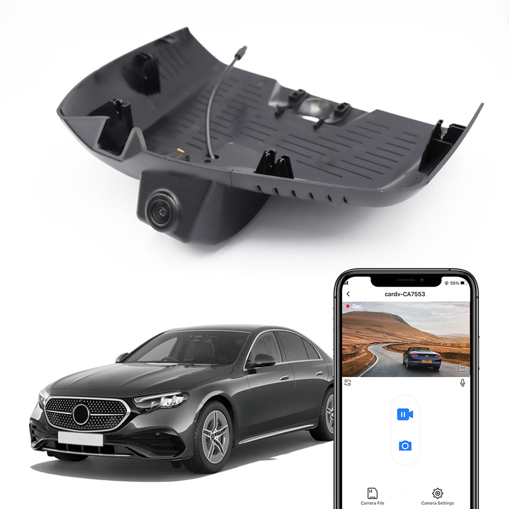 Fitcamx Dashcam 4K OEM Mercedes-Benz V-Class (facelift) EQV Vito EVito 2024 2025 - Caméra Voiture Intégrée 2160P Wifi 64Go