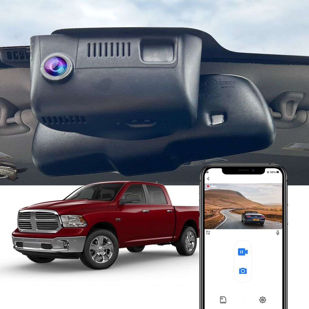 FITCAMX Dash Cam per Ram 1500 2500 3500 4500 (4a Gen) 2013-2018