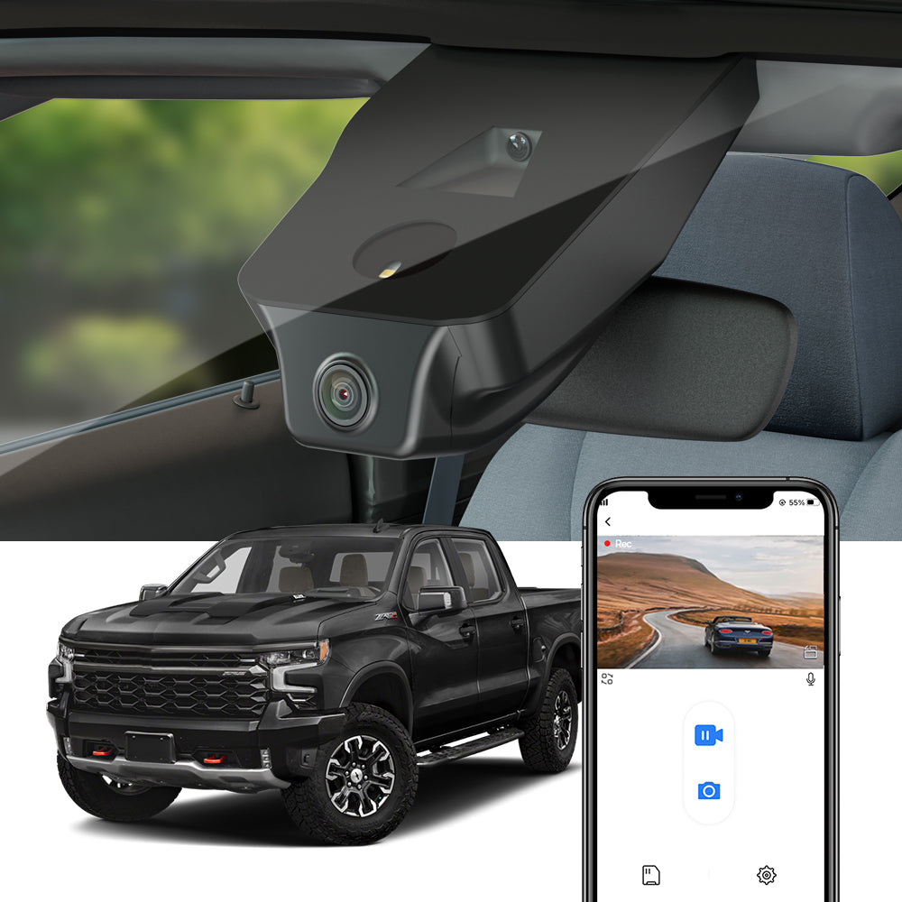 FITCAMX Dash Cam for Chevrolet Chevy Silverado 1500 2500HD 3500HD EV 2022-2025