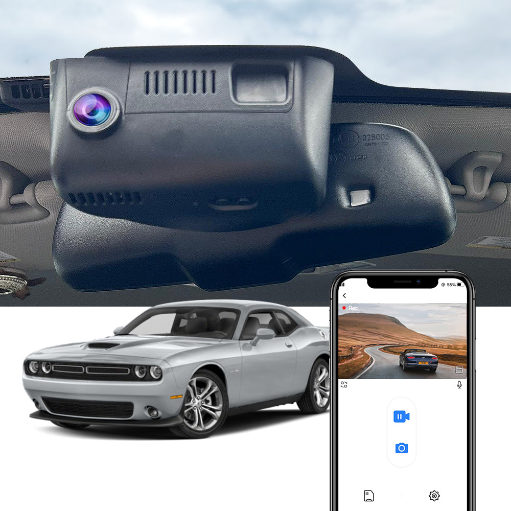 FitCamx Dash Cam para 2015-2023 Dodge Challenger