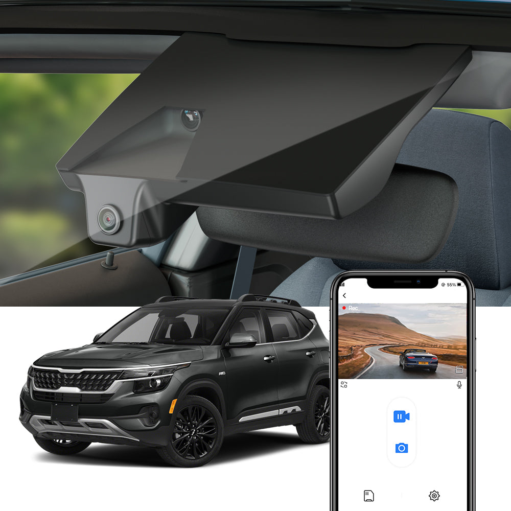 Fitcamx Dash Cam per Kia Seltos 2021-2025 (Copertura Specchio Retrovisore numero parte 96031-Q5000)
