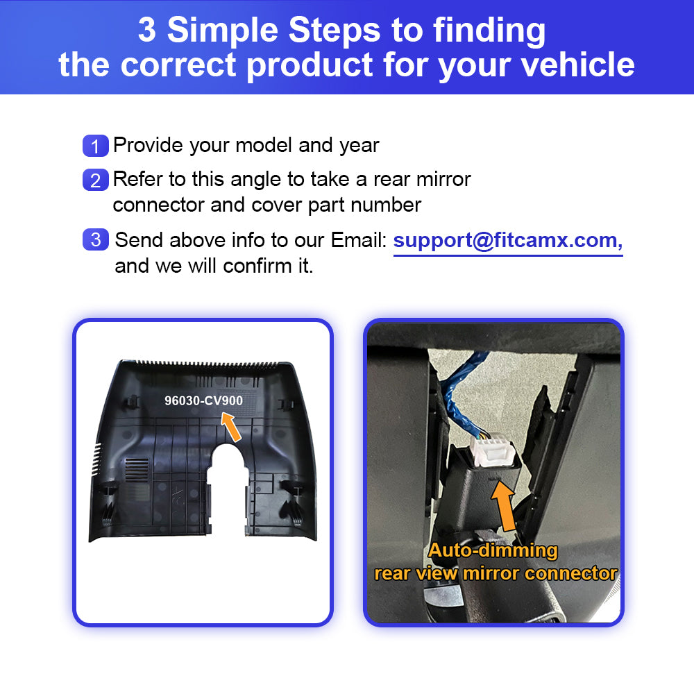 FITCAMX Dash Cam for 2022-2025 Kia EV6 / Kia EV6 GT