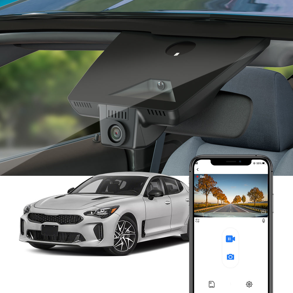 FITCAMX Dash Cam per Kia Stinger 2022-2024 (Copertura Specchietto Retrovisore numero parte 96010-J5030)