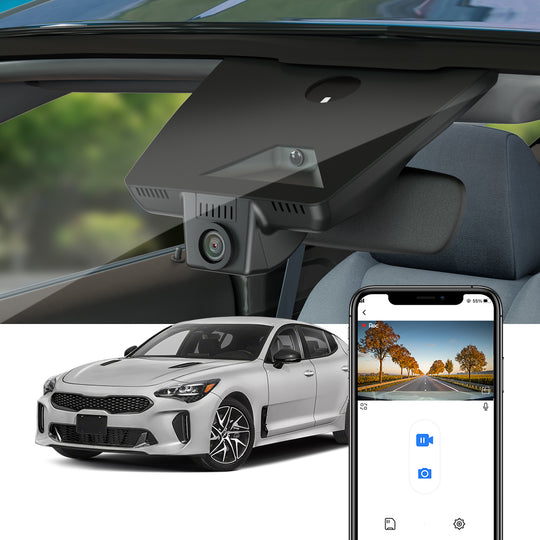 FITCAMX Dash Cam per Kia Stinger 2022-2024 (Copertura Specchietto Retrovisore numero parte 96010-J5030)