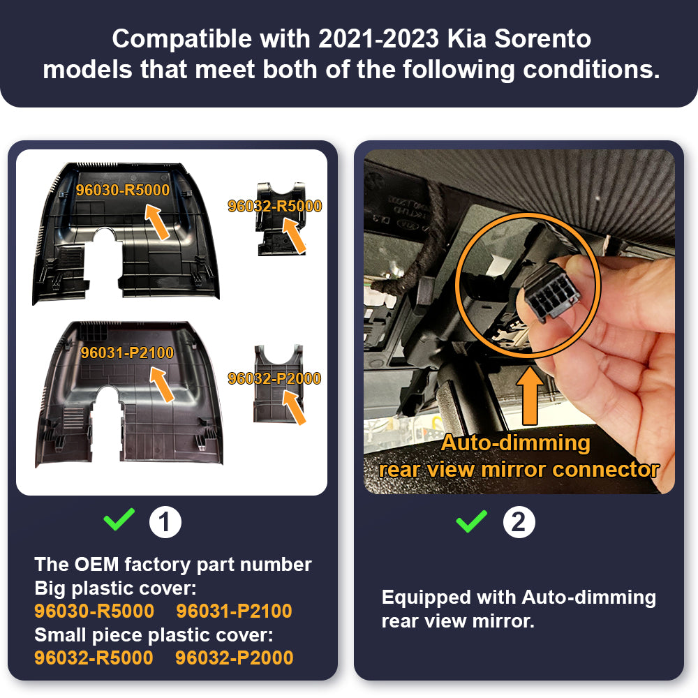 Cámara de salpicadero Fitcamx para Kia Sorento 2021-2023