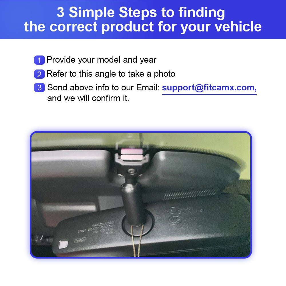 FITCAMX Dash Cam for Ford Mustang Mach-E 2021-2025