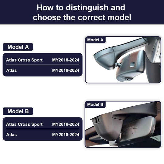 FITCAMX Dash Cam for Volkswagen Atlas Cross Sport/Atlas 2018-2026