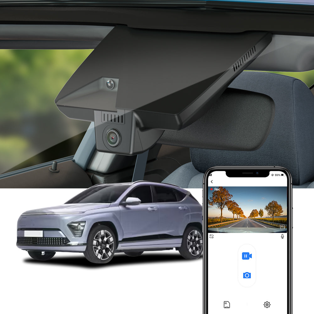Fitcamx Dash Cam for Hyundai Kona 2023-2025 (Right Hand Drive) (Rear M ...