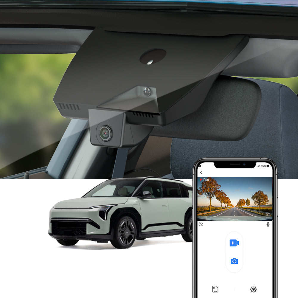 FITCAMX Dash Cam for Kia EV3 2024 2025 (Rear Mirror Cover part number 96030-EV700) (Right-hand drive car)