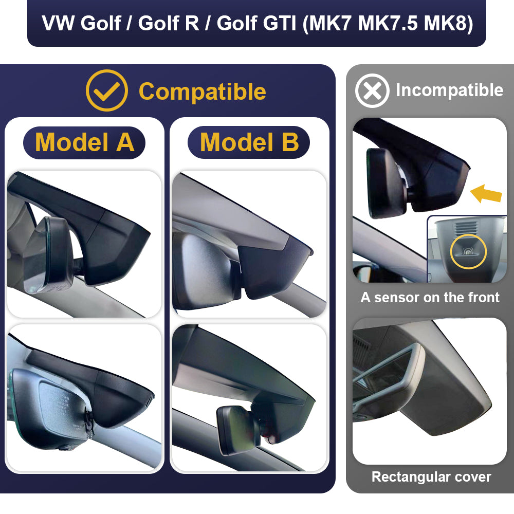 FITCAMX Dash Cam for VW Golf GTI R MK7 MK7.5 MK8 2015-2025