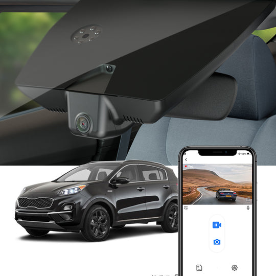 FITCAMX Dash Cam per Kia Sportage 4ª generazione 2017-2022 (numero parte copertura specchietto retrovisore 96005-D9100)