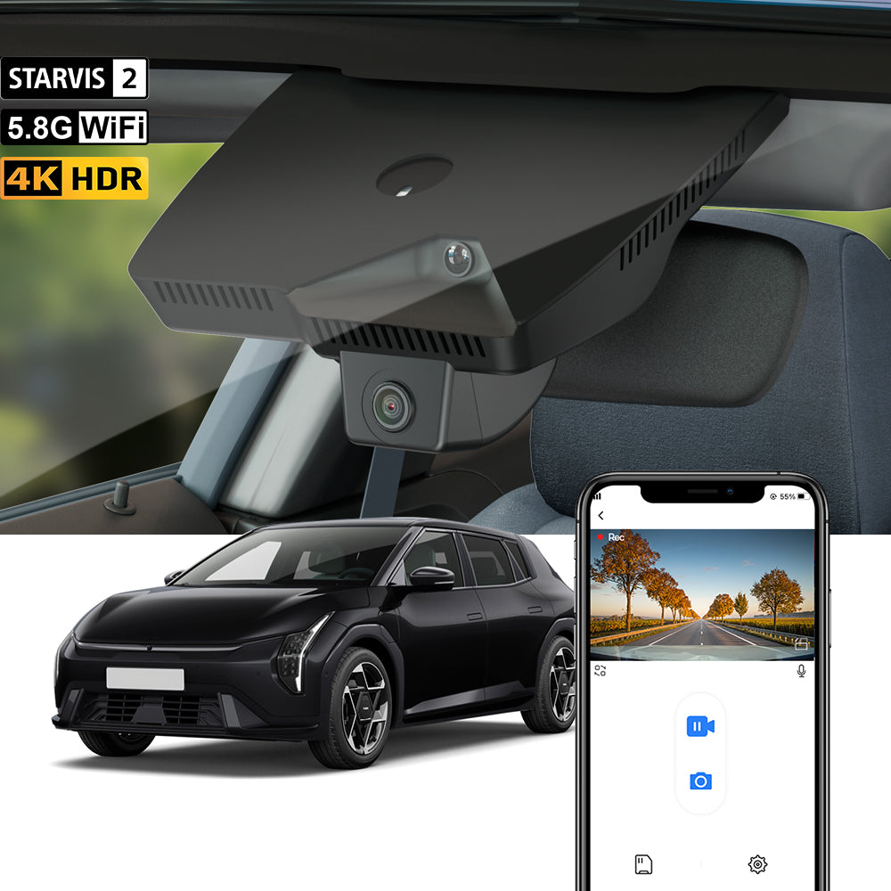 FITCAMX Dash Cam pour Kia EV4 2025 2026 2027 (véhicule à conduite à droite)