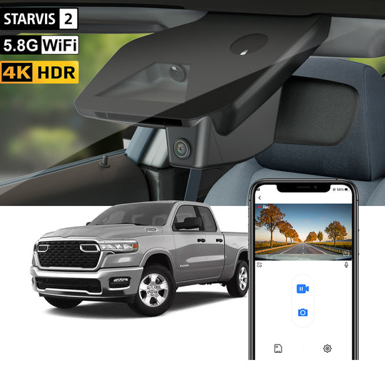 【STARVIS 2】FITCAMX Dashcam für Ram 1500 RHO Limited Tungsten Longhorn Bighorn Laramie Tradesman Rebel 2025–2026