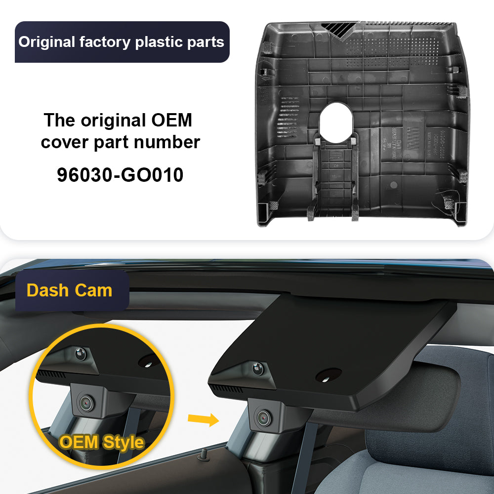 Fitcamx Dash Cam per Hyundai Elantra ed Elantra N 2021-2025 (Copertura Specchietto Retrovisore numero parte 96031-AA000)