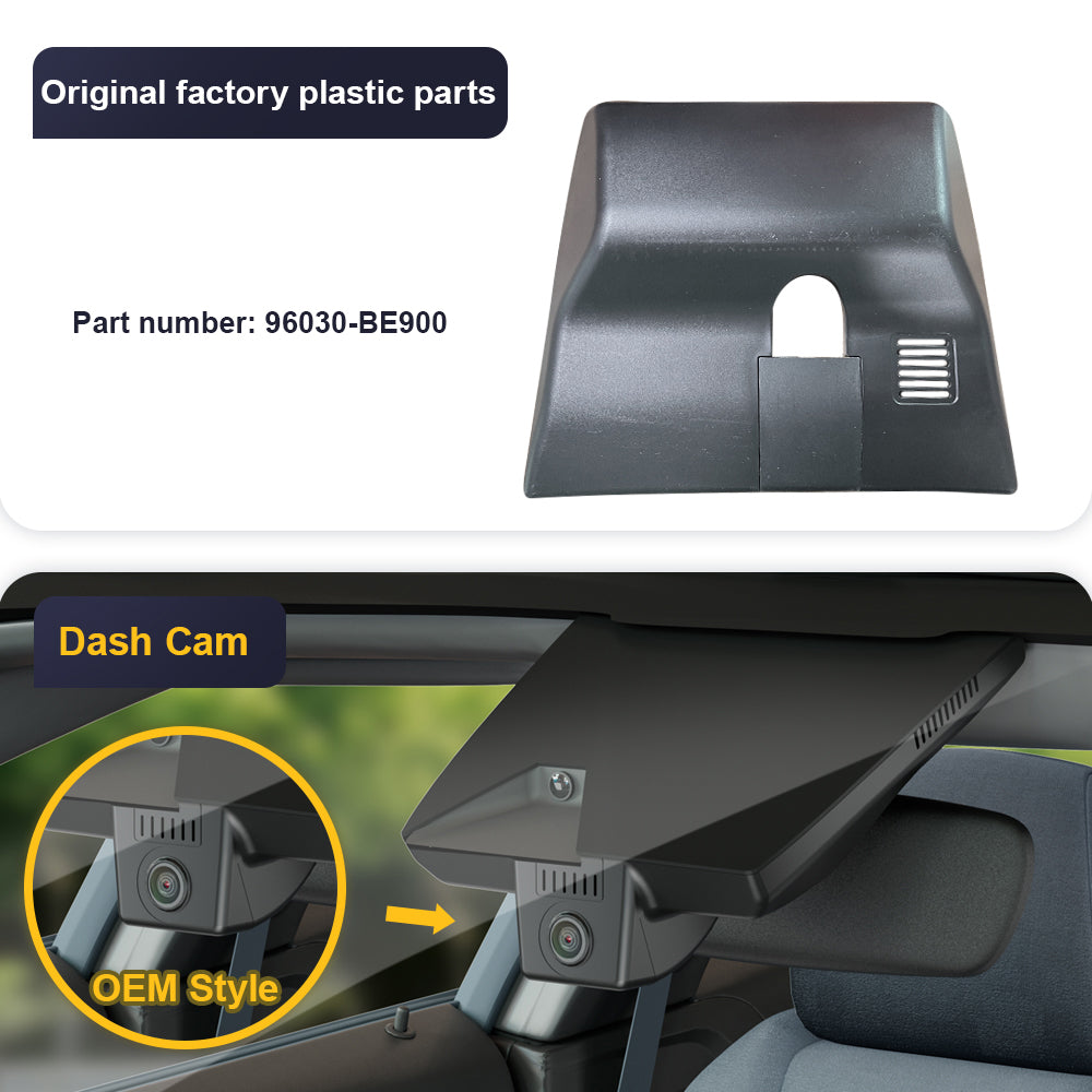 Fitcamx Dash Cam for Hyundai Kona 2023-2025 (Right Hand Drive)  (Rear Mirror Cover part number 96030-BE900)