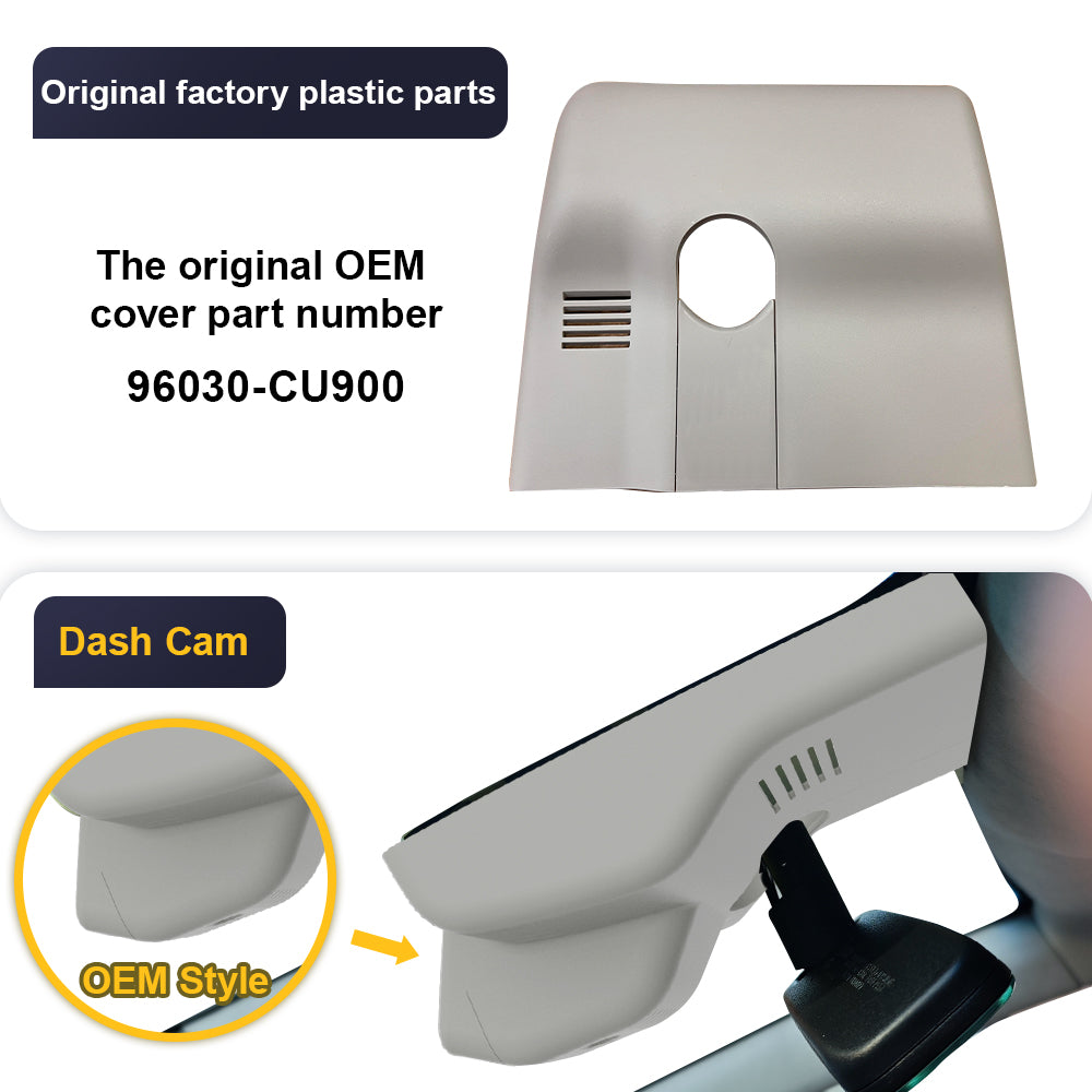 FITCAMX Dash Cam for Genesis GV60 2022-2025 (Right-hand drive)(Rear Mirror Cover part number 96030-CU900)
