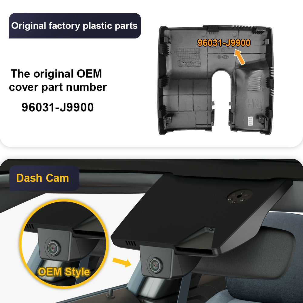 FITCAMX Dash Cam pour Hyundai Staria 2021-2025 (Couvercle de miroir arrière numéro de pièce 96030-CG500)