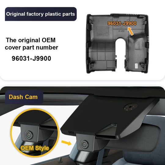 FITCAMX Dash Cam pour Hyundai Staria 2021-2025 (Couvercle de miroir arrière numéro de pièce 96030-CG500)