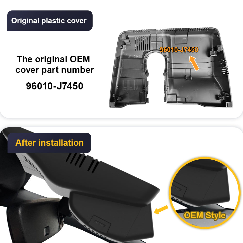 FITCAMX Dash Cam for Kia Ceed 2024 -2026 (Rear Mirror Cover part number 96010-J7450)