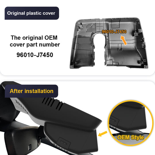 FITCAMX Dash Cam for Kia Ceed 2024 -2026 (Rear Mirror Cover part number 96010-J7450)