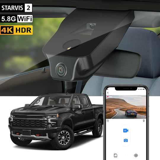【STARVIS 2】FITCAMX Dashcam für Chevrolet Chevy Silverado 1500 2500HD 3500HD EV 2022–2026