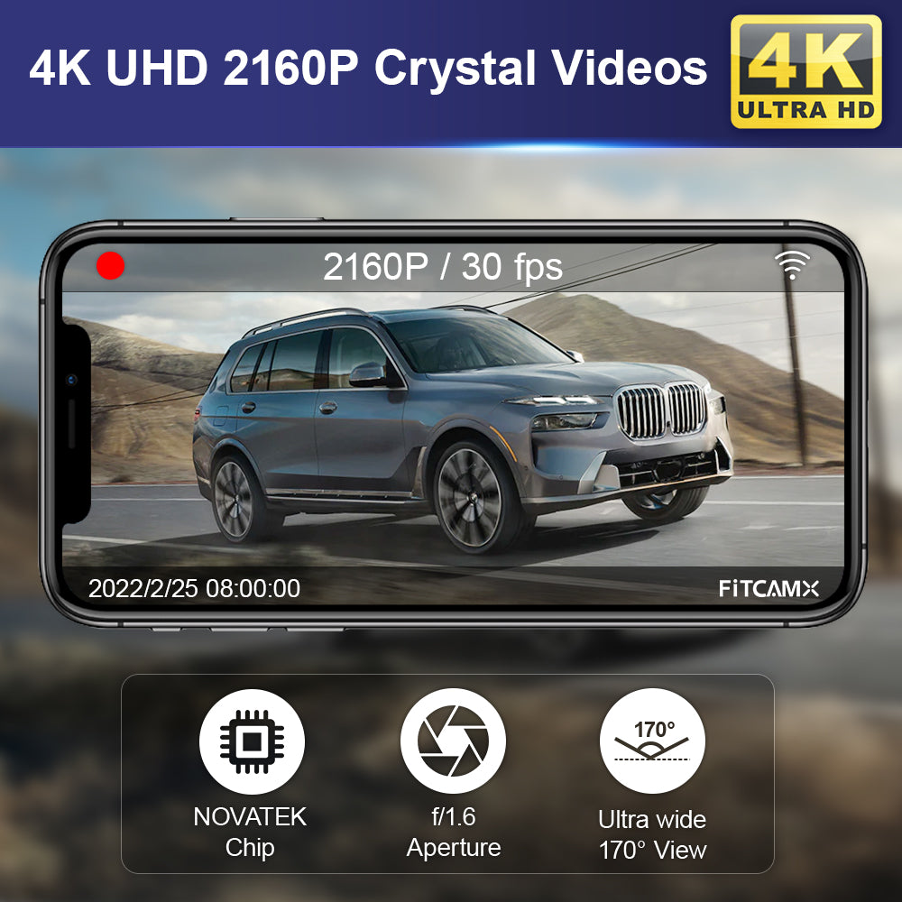 Fitcamx 4K Dash Cam Adapts for BMW 5 7 Series 2018