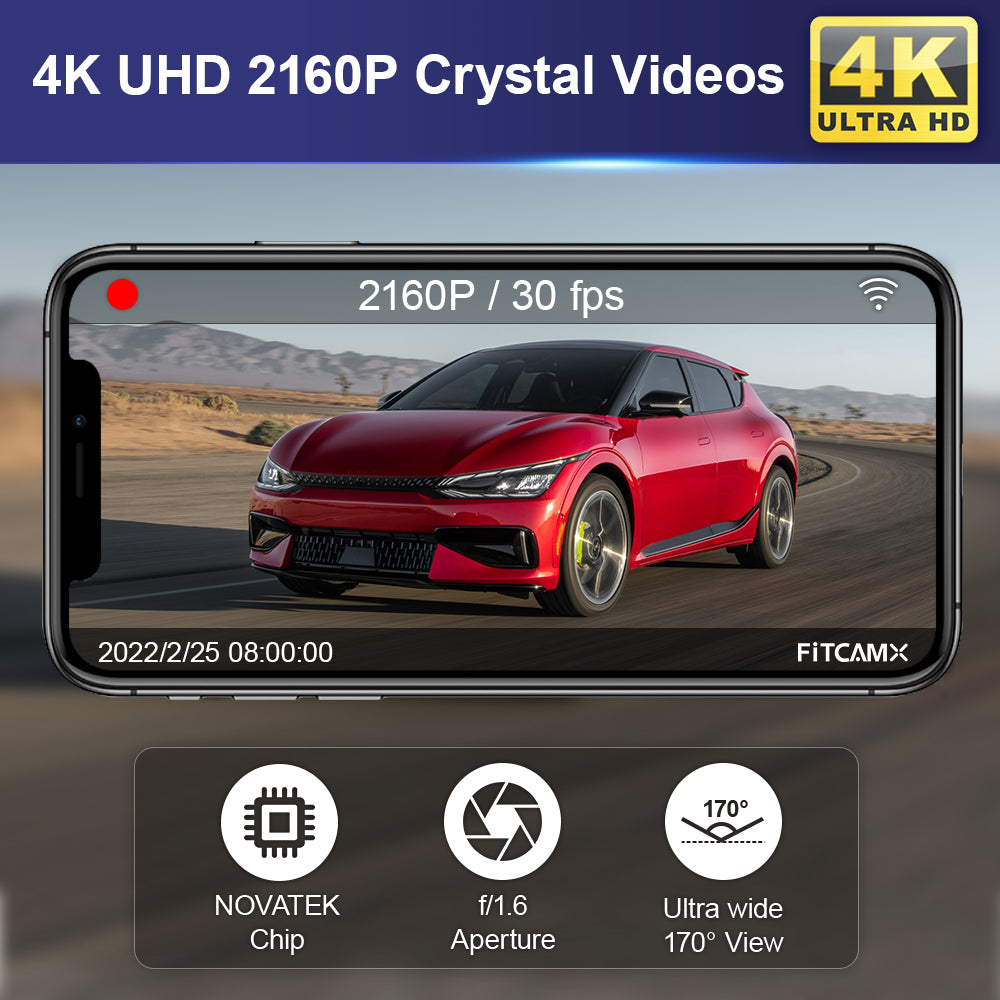 FITCAMX Dash Cam for 2022-2023 Kia EV6 / Kia EV6 GT