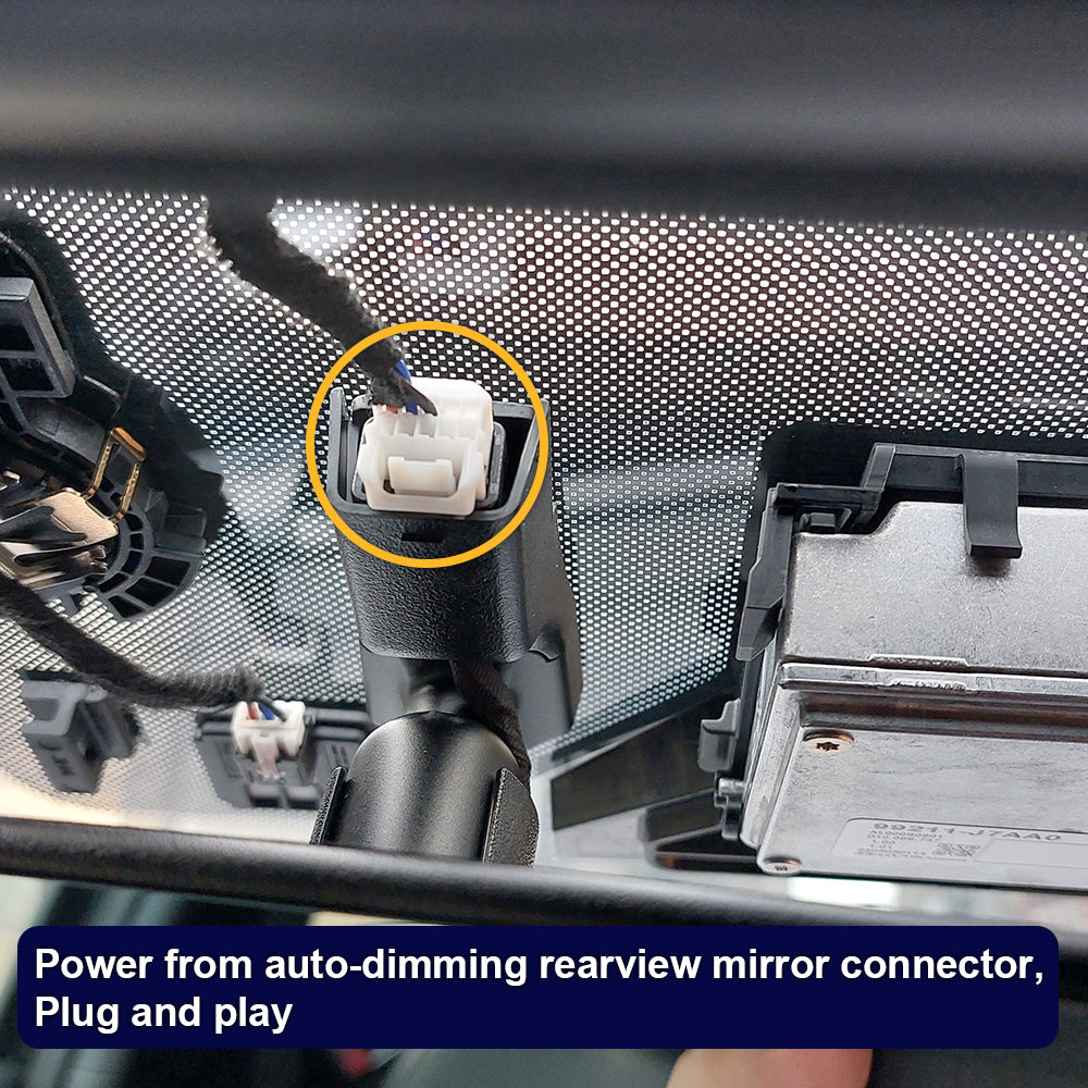 FITCAMX Dash Cam per Hyundai Kona, N, elettrico, 2019-2020 (veicolo con guida a destra) (copertura specchietto retrovisore codice 96031-J9900)