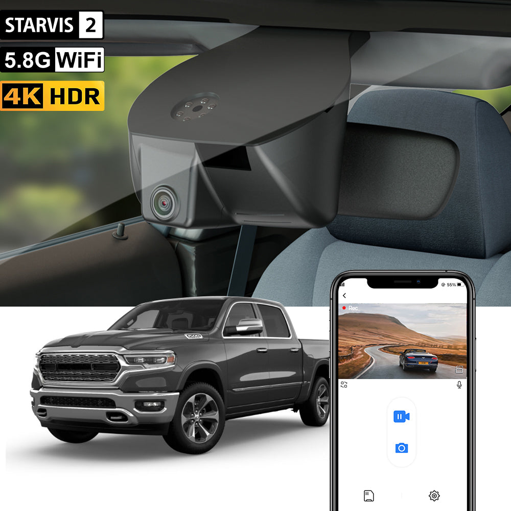 Caméra de tableau de bord FITCAMX pour 2019 - 2024 RAM 1500 2500 3500