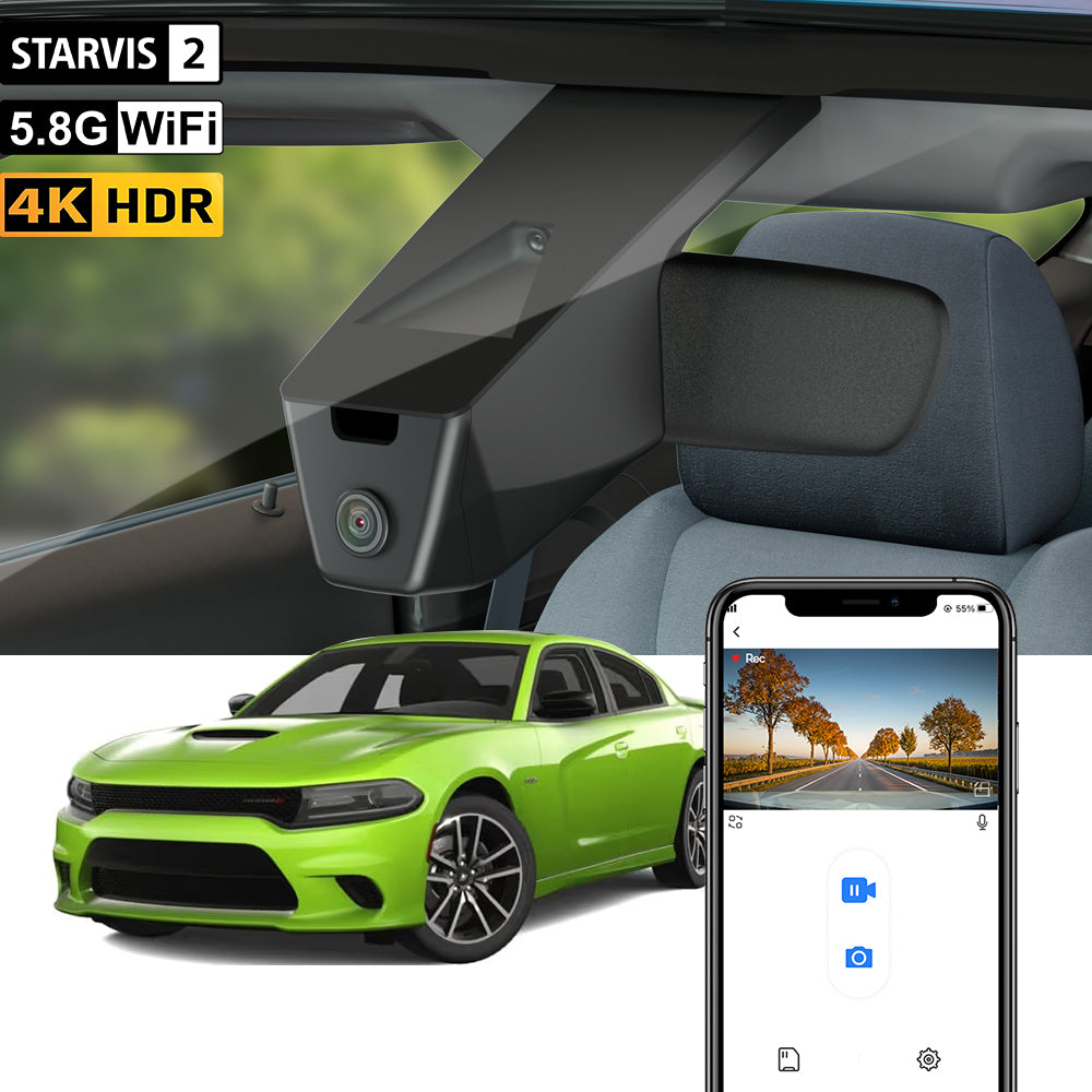 Caméra de tableau de bord FITCAMX pour Dodge Charger 2015-2023