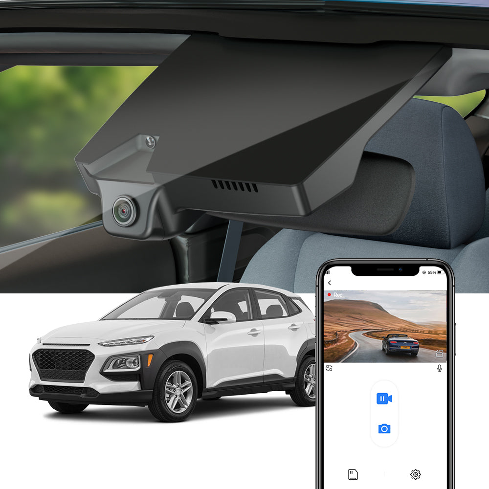 Fitcamx Dash Cam for 2018 - 2021 Hyundai Kona and Kona Electric