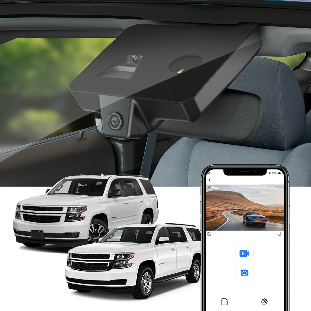 FITCAMX Dash Cam per Chevrolet Chevy Suburban (11a generazione) e Tahoe (4a generazione) 2015-2020