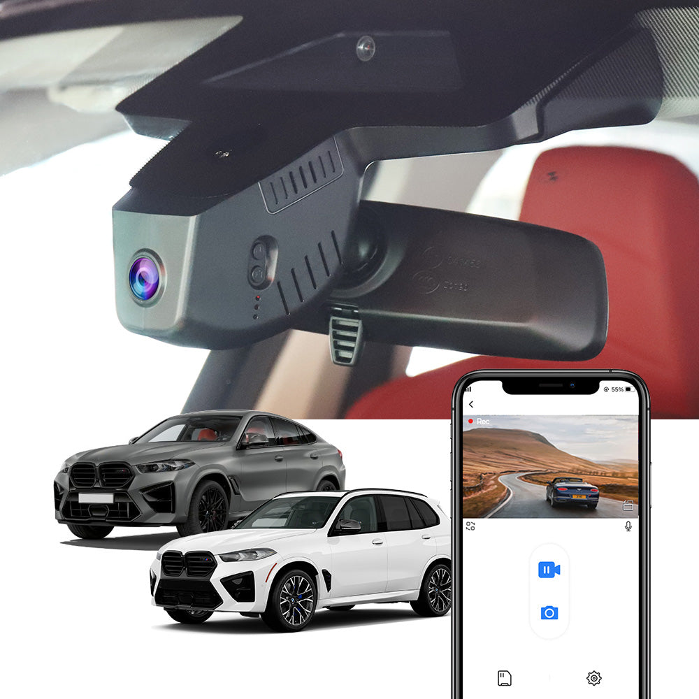 Fitcamx Dash Cam Passend für BMW 1 2 3 4 5 6 7er X1 X2 X3 X4 X5 X6,  F-Chassis , 4K WiFi Autokamera, OEM BMW Zubehör, 2160P UHD Video, G-Sensor,  Nachtsicht