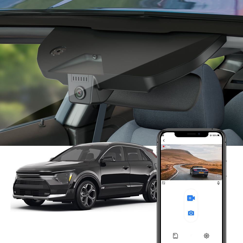 Nios Rear Camera FITCAMX Dash Cam for Kia Niro and Niro EV 2023-2024 (Rear Mirror Cover