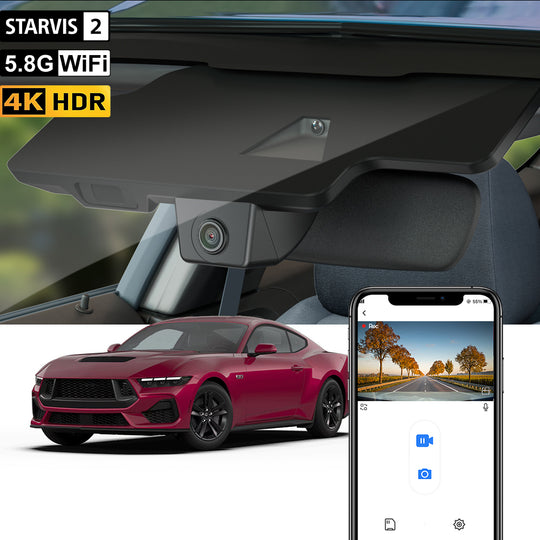 Cámara de salpicadero FITCAMX para Ford Mustang 2025-2026 (vehículo con volante a la derecha)