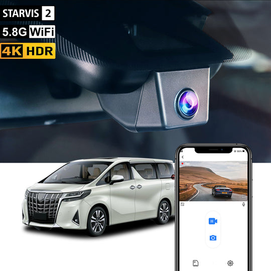 Caméra de tableau de bord FITCAMX pour Toyota Alphard 3e génération faceliftée et Vellfire 2e génération (AH30) 2018-2022