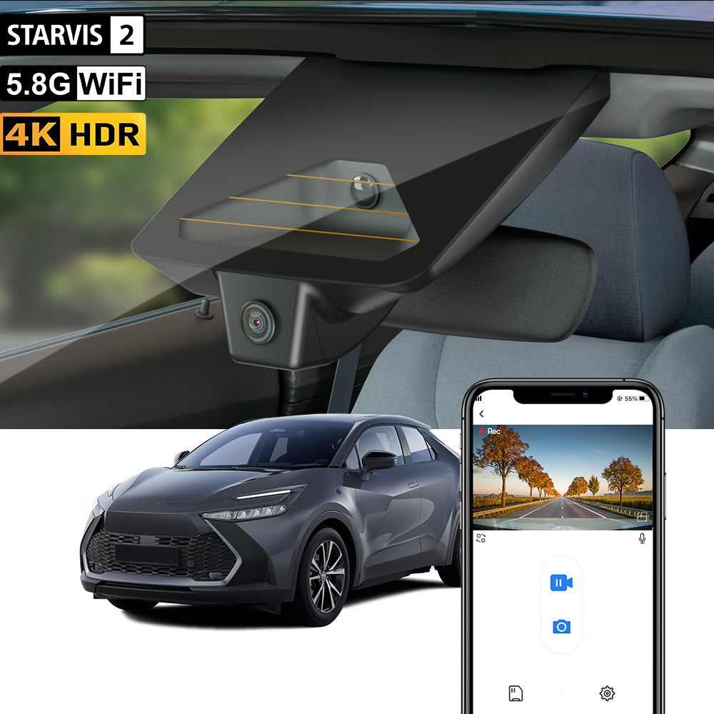 【STARVIS 2】FITCAMX Dashcam für Toyota C-HR 2024-2026 (HEV/PHEV)