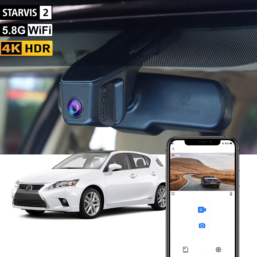 【STARVIS 2】FITCAMX Dashcam für Lexus CT 200h 2011–2020