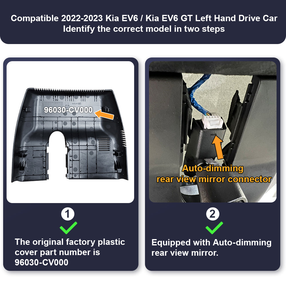 FITCAMX Dash Cam for 2022-2024 Kia EV6 / Kia EV6 GT