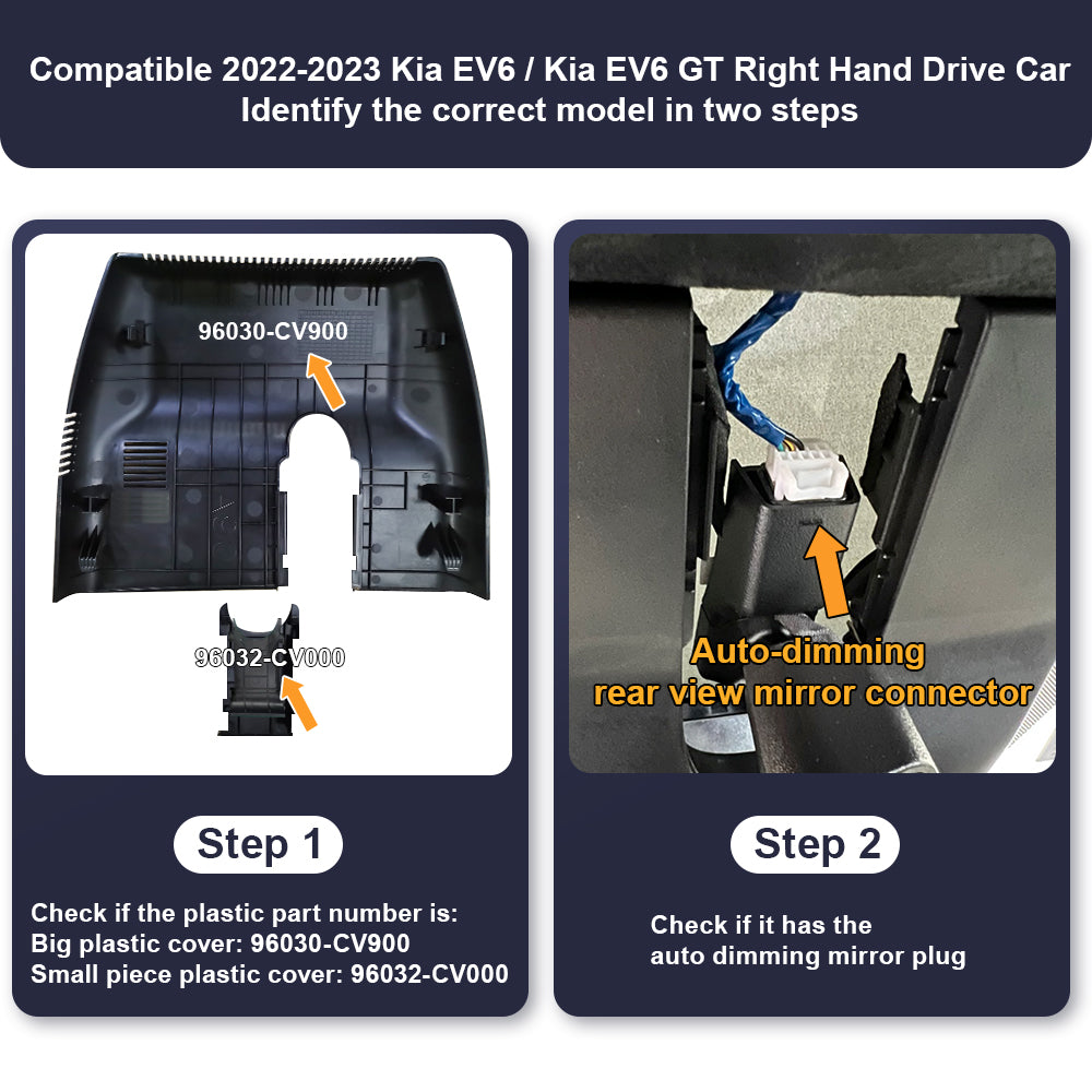 FITCAMX Dash Cam for 2022-2024 Kia EV6 / Kia EV6 GT