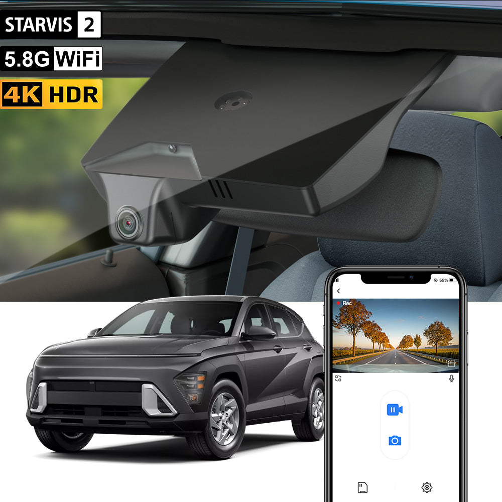 Fitcamx Dashcam für Hyundai Kona und Kona Electric EV 2023–2025