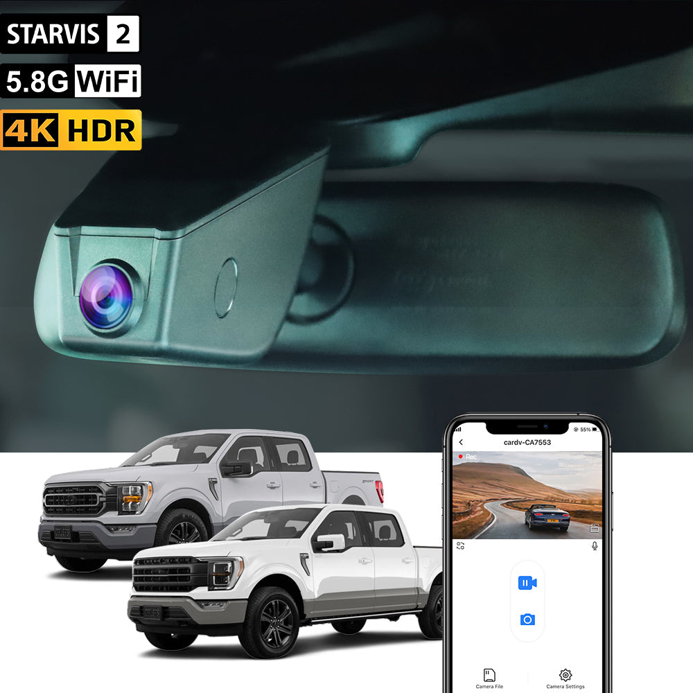 【STARVIS 2】Caméra de tableau de bord FITCAMX pour F-150 F-250 RAPTOR 2021-2026