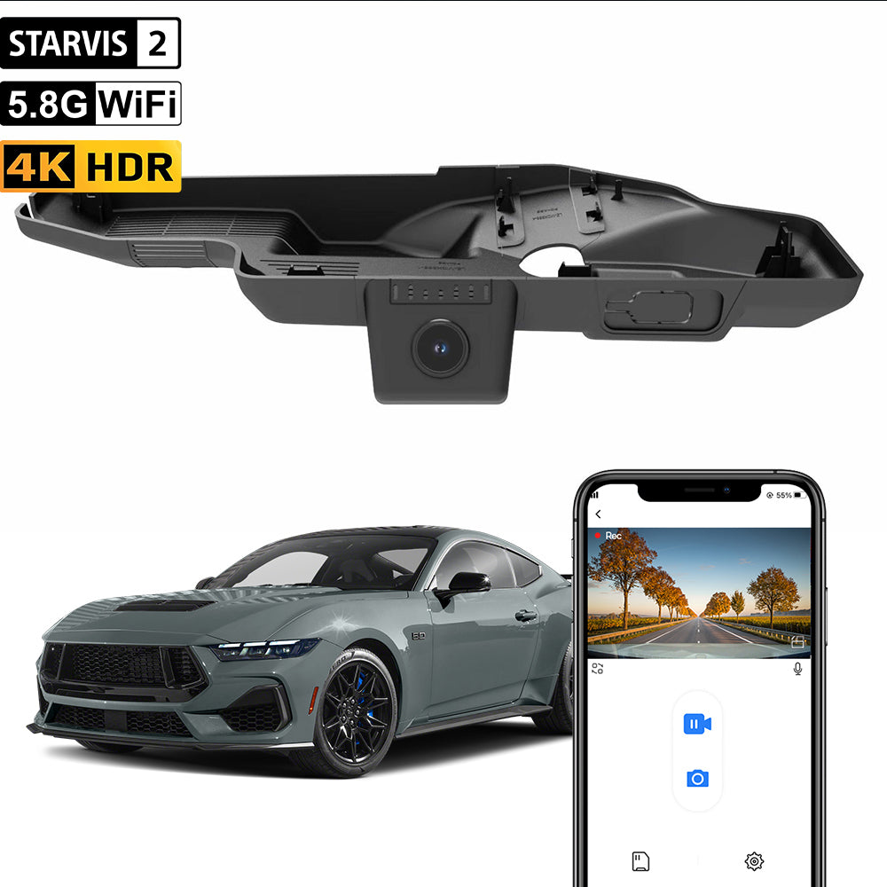 【STARVIS 2】FITCAMX Dash Cam for Ford Mustang 2024-2026  (S650 7th Gen)