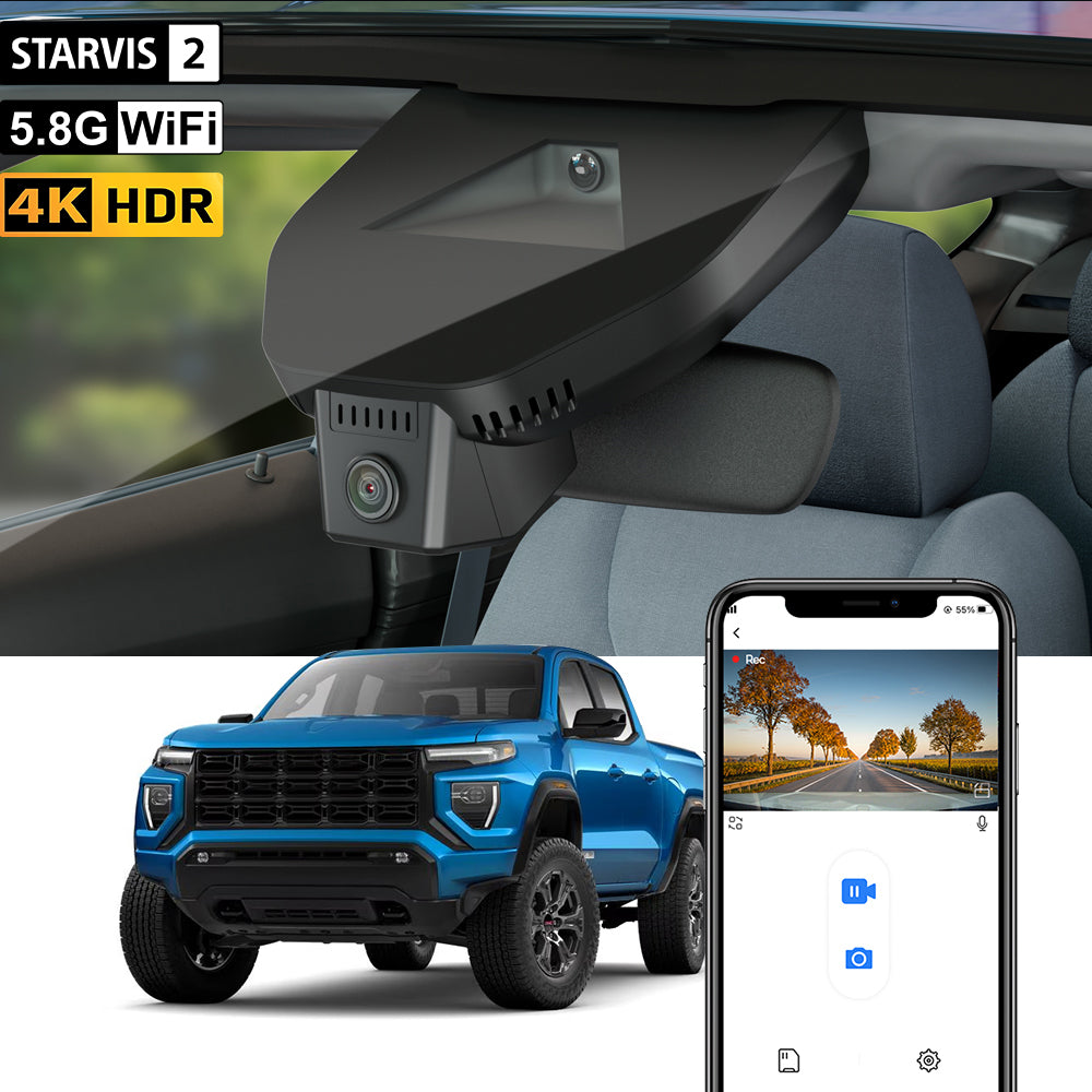 【STARVIS 2】FITCAMX Dash Cam for GMC Canyon 2023-2026 AT4 ELEVATION DENALI AT4X