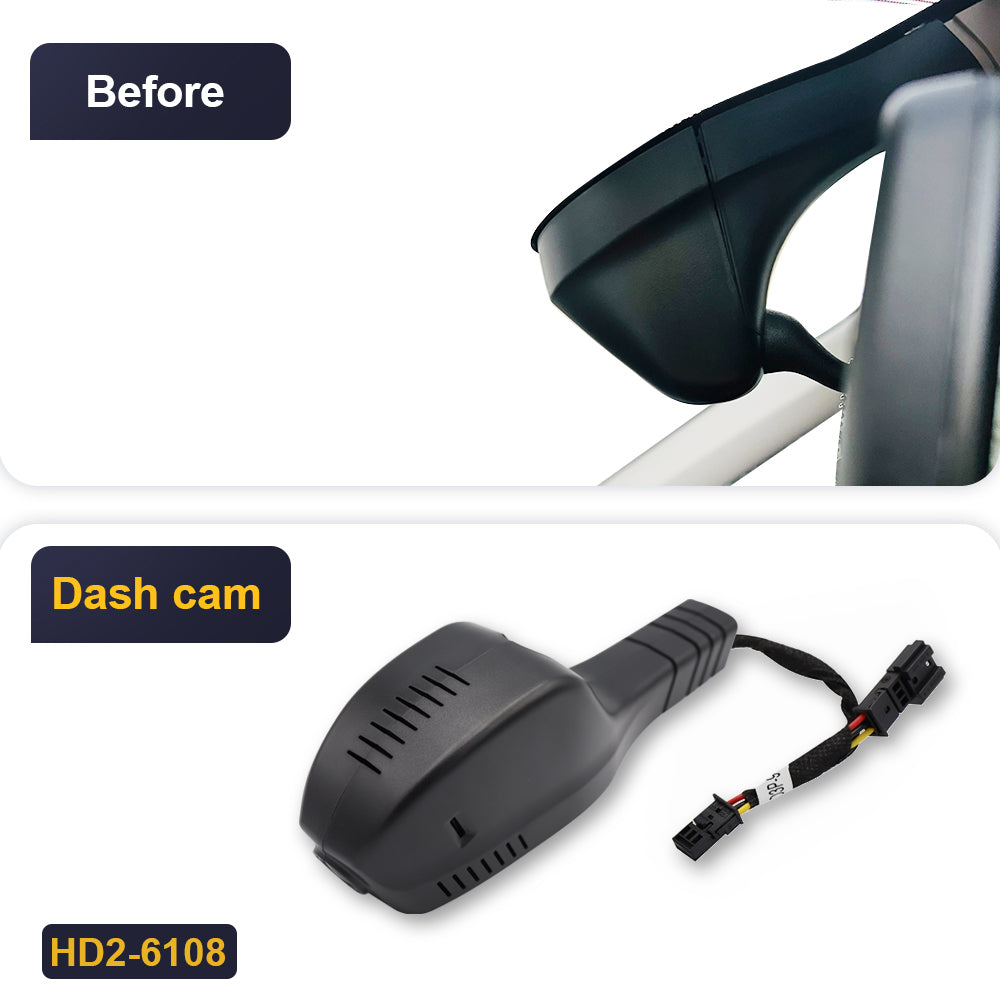Fitcamx Dashcam 4K 2160P OEM Pour Skoda Kodiaq, Octavia, Scala, Kamiq, Karoq, Enyaq, Fabia, Superb - WiFi, G-Sensor, Carte 64 Go Incluse
